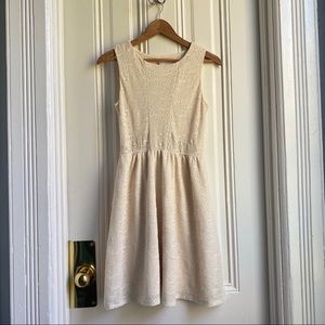 Xhilaration Cream Lace Fit and Flare Dress